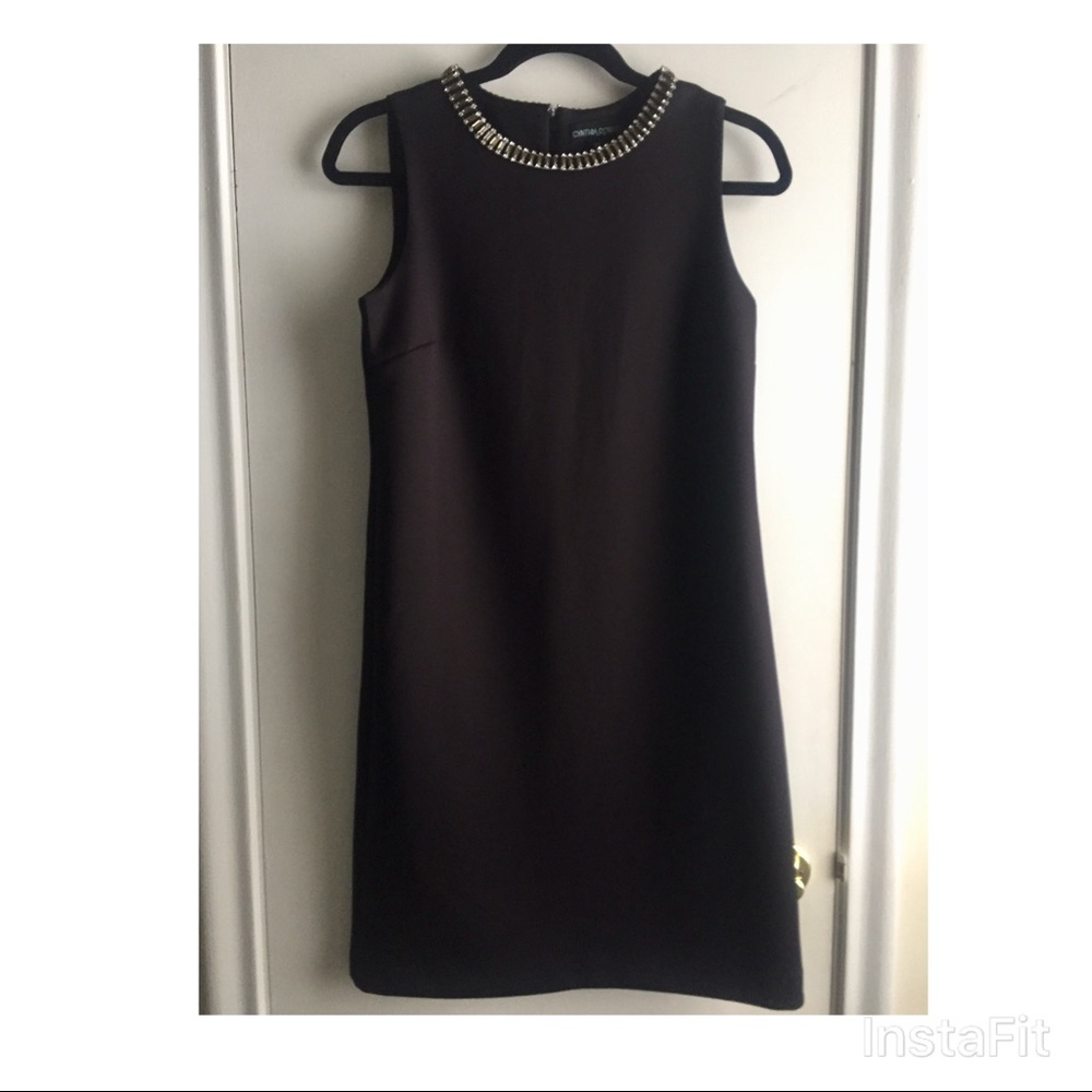 Black dress with jeweled collar